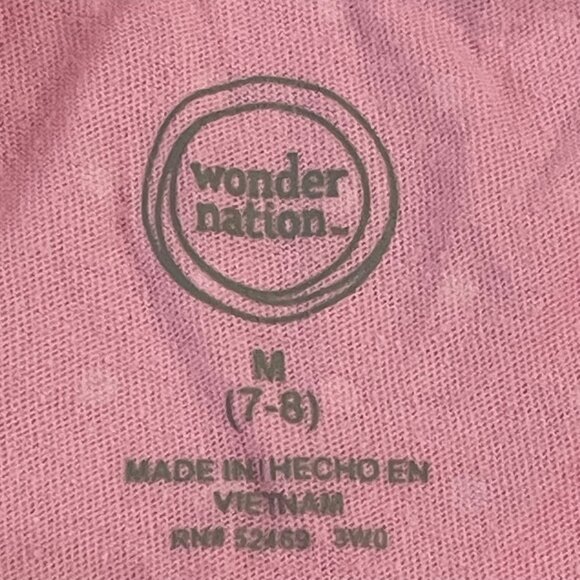 Wonder Nation Girls' Pink Polka Dot Unicorn Sequin Kids T-Shirt Size M (7-8) - Picture 5 of 8